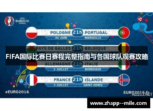 FIFA国际比赛日赛程完整指南与各国球队观赛攻略